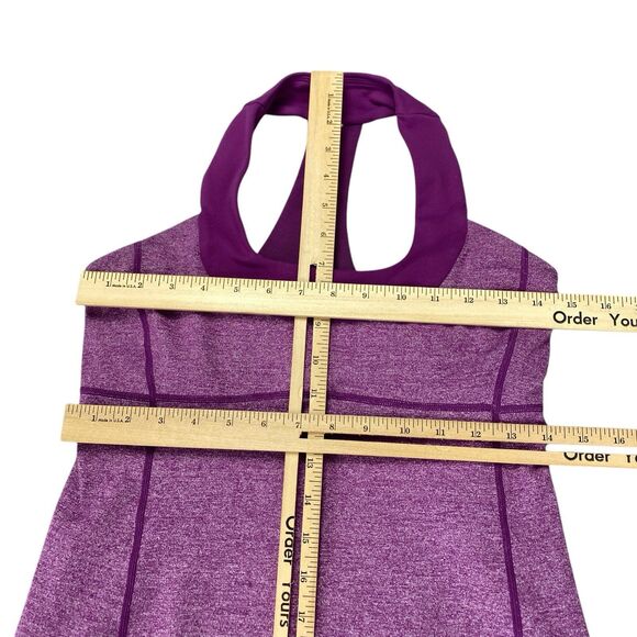 Lululemon Scoop Neck Tank Top Heathered Purple Size 8 (no pads) - Picture 8 of 15